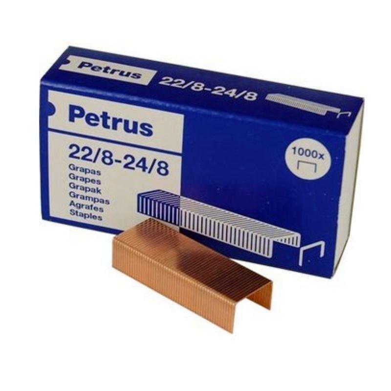 CAJA 1000 GRAPAS 22/8-24/8 COBREADA PETRUS