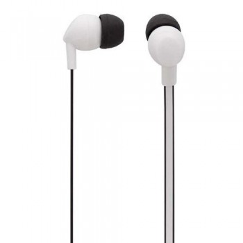 AURICULARES CON CABLE Y  MICROFONO BE COLOR BLANCO/NEGRO JACK