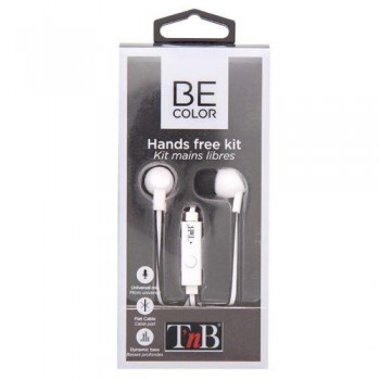 AURICULARES CON CABLE Y  MICROFONO BE COLOR BLANCO/NEGRO JACK