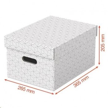 CAJA DE ALMACENAJE MEDIANA 365X265X205 COLOR BLANCO