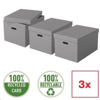 CAJA DE ALMACENAJE GRANDES 510X355X305 COLOR GRIS