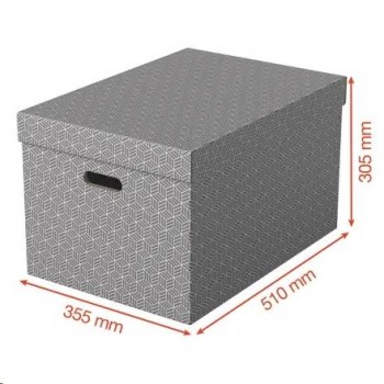 CAJA DE ALMACENAJE GRANDES 510X355X305 COLOR GRIS