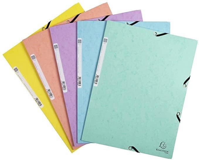 CARPETA GOMAS 3 SOLAPAS CARTULINA AQUAREL A-4 EXACOMPTA