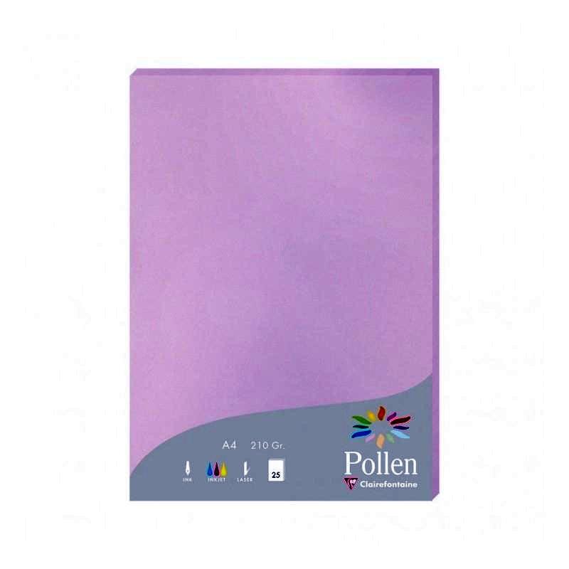 PAPEL POLLEN PAQ. 25H 210X297 LILA 210G