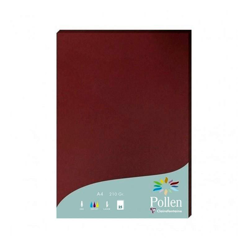 PAPEL POLLEN PAQ. 25H 210X297 ROJO GROSELLA 210G