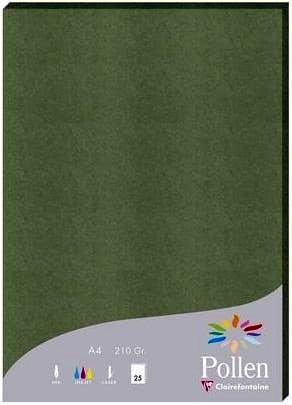PAPEL POLLEN PACK 25H 210X297 210G, VERDE SALVIA