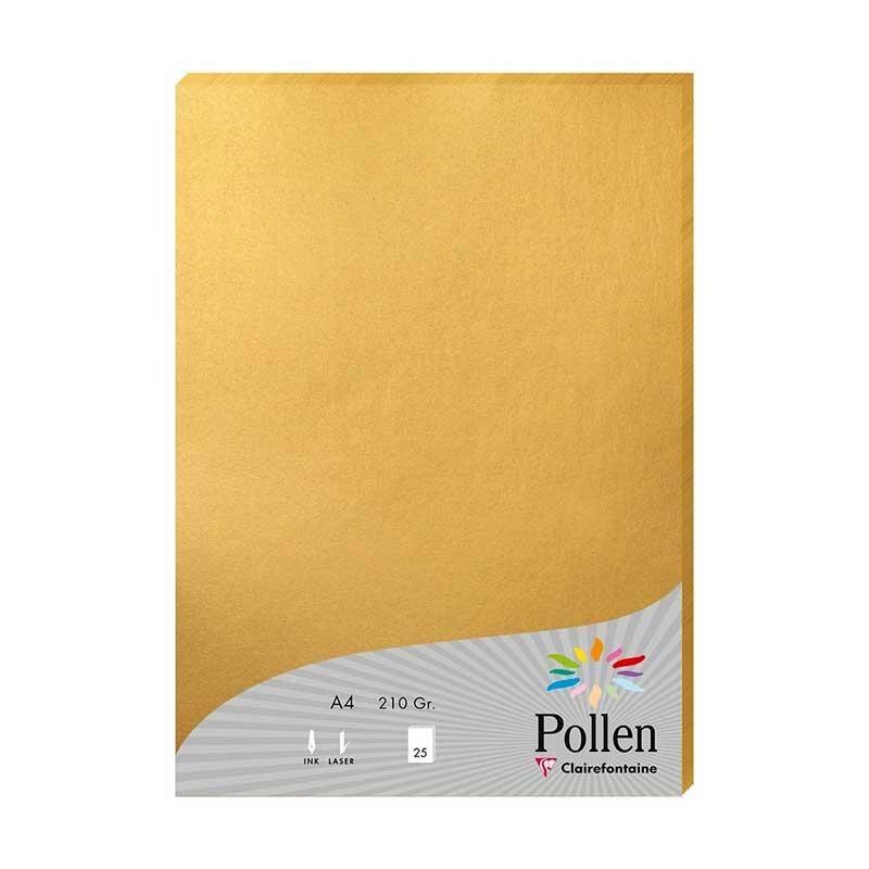 PAPEL POLLEN PACK 25H 210X297 DORADO 210G