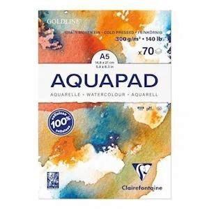 BLOC ACUARELA AQUAPAD TAMAÑO A5 300GR 70 HOJAS