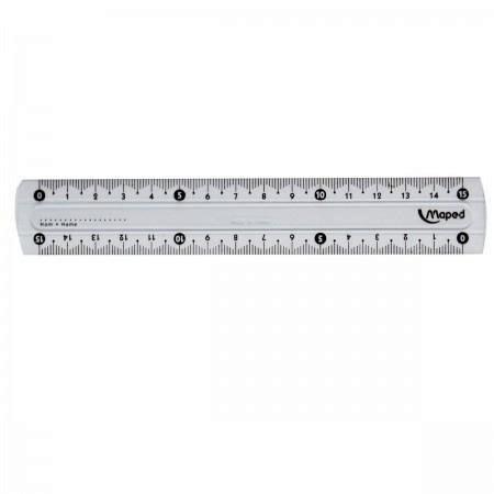 REGLA MAPED 15 CM TRANSPARENTE