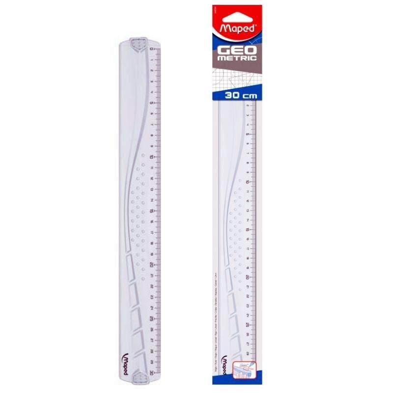 REGLA PLANA GEOMETRIC 30CM MAPED