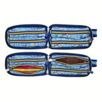KIT 4 ESTUCHES CON CONTENIDO TANGLED MONKEYS AZUL - MILAN