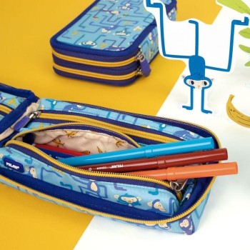 KIT 4 ESTUCHES CON CONTENIDO TANGLED MONKEYS AZUL - MILAN