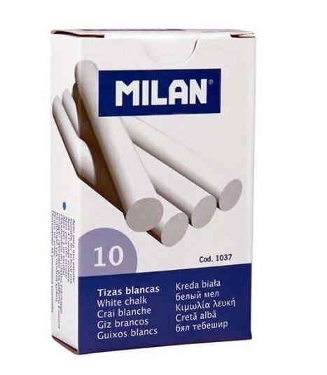 TIZA BLANCA MILAN CAJA DE 10 UNIDADES