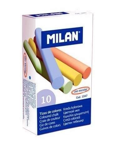 TIZA COLOR MILAN CAJA DE 10 UNIDADES