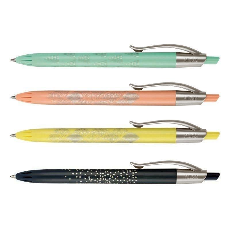 ESTUCHE 4 BOLÍGRAFOS COLORES SURTIDOS SILVER
