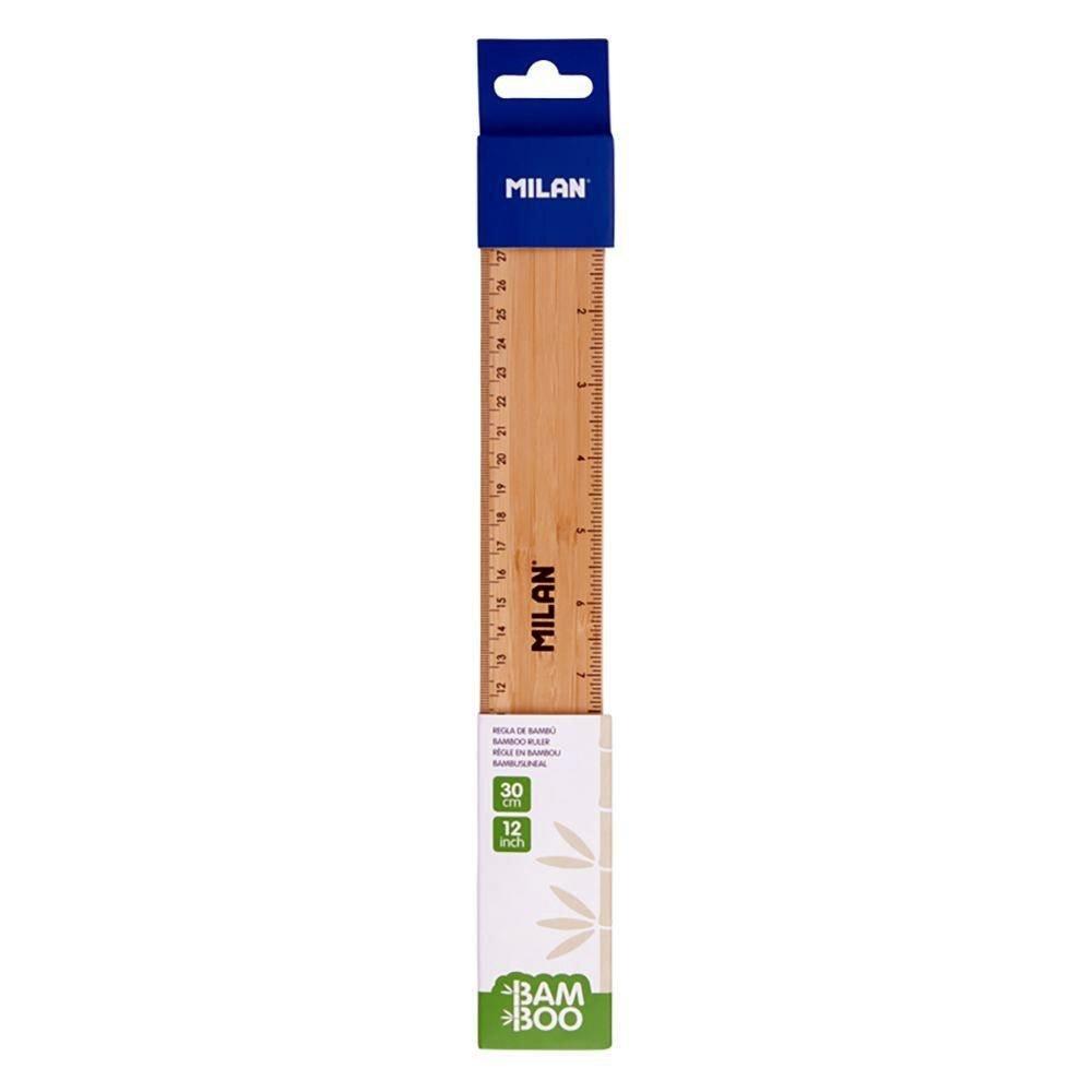 REGLA GRUESA MILAN 30CM BAMBU