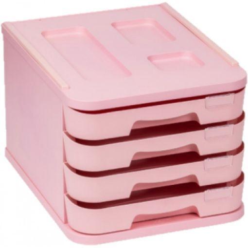 FAIBO MODULO DE 4 CAJONES ROSA PASTEL