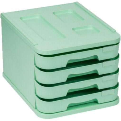 FAIBO MODULO DE 4 CAJONES VERDE PASTEL