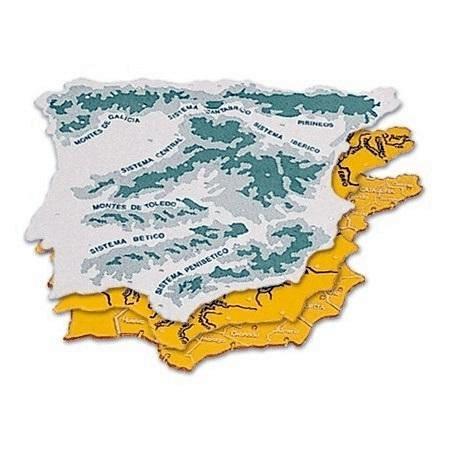 PLANTILLA PLASTICO MAPA DE ESPAÑA BOLSA DE 3 22X18 TAMAÑO GRANDE FAIBO