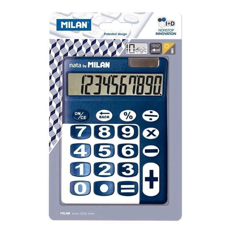 CALCULADORA AZUL 10 DIGITOS GRANDES - MILAN