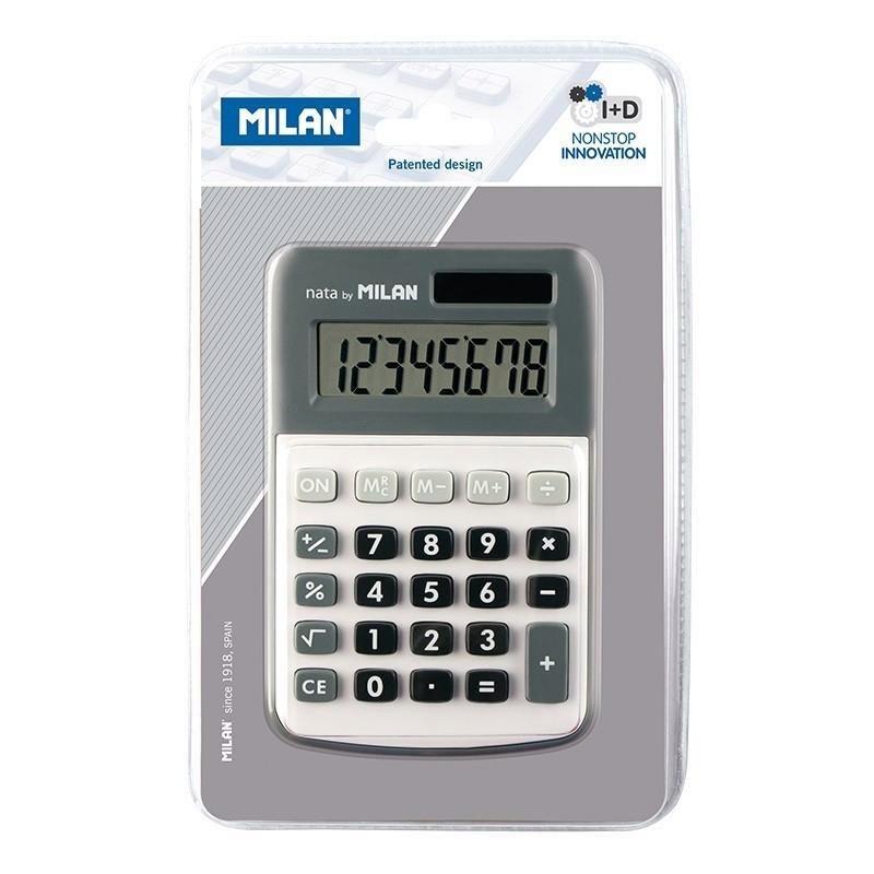 MILAN BLÍSTER CALCULADORA GRIS 8 DÍGITOS