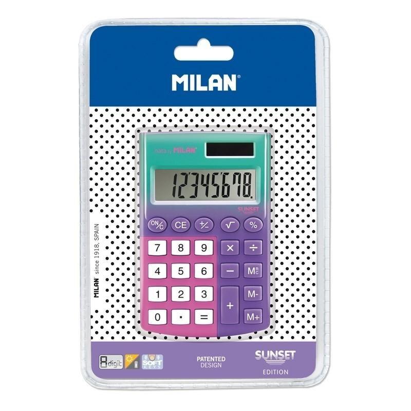 MILAN BLÍSTER CALCULADORA 8 DÍGITOS POCKET SUNSET