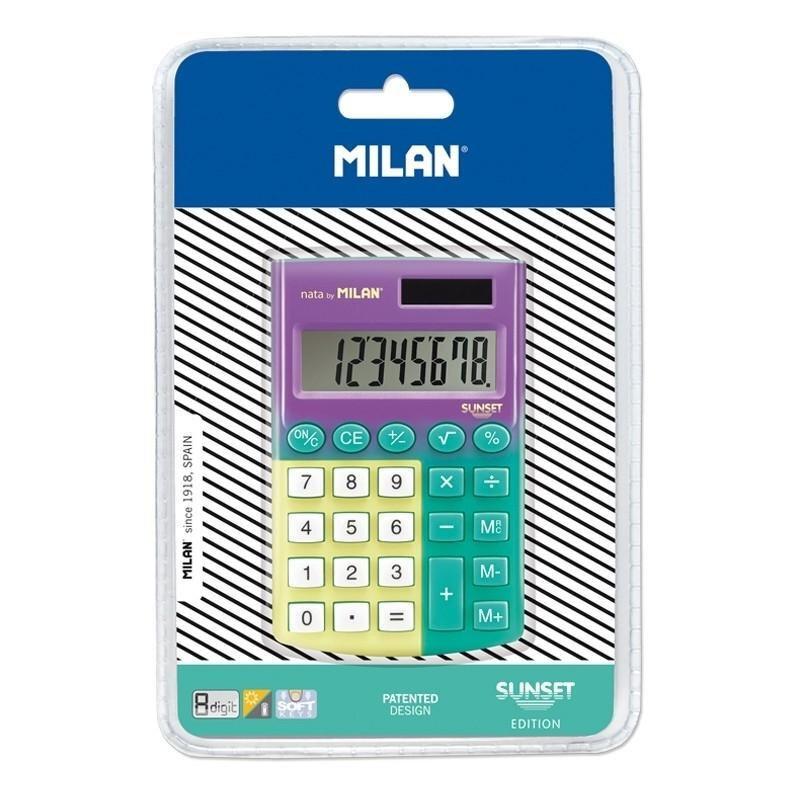 MILAN BLÍSTER CALCULADORA 8 DÍGITOS POCKET SUNSET