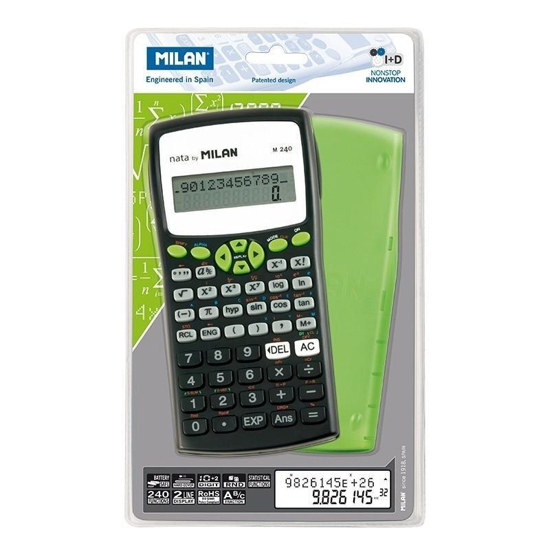 CALCULADORA CIENTIFÍCA 10+2 DIGITOS VERDE MILAN