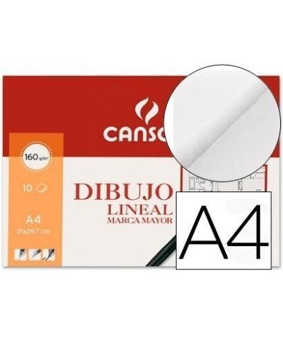 LAMINAS DIBUJO LINEAL CANSON MINIPACK A-4 21 X 29,7 10 HOJAS 160 GRAMOS