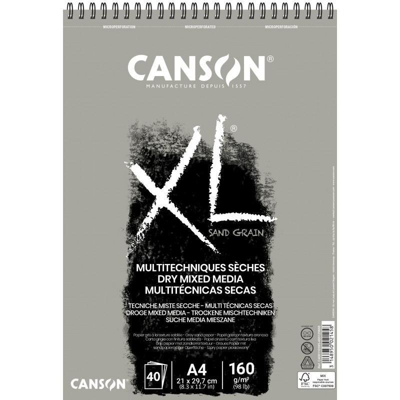 BLOC DE ESBOZO CANSON TECNICAS SECAS GRIS A4 160GRS 40H MICROPERFORADO