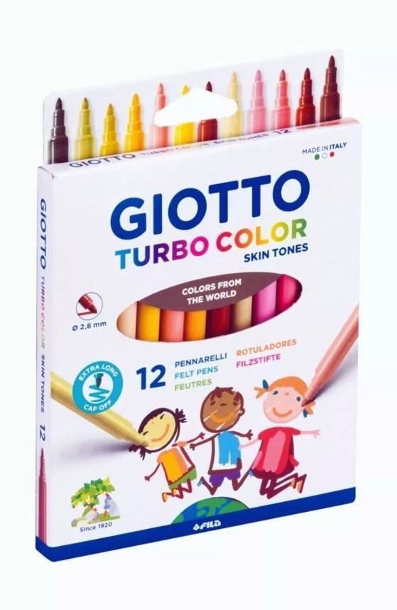 ROTULADOR FINO TURBO SKIN TONES CAJA DE 12 UNIDADES