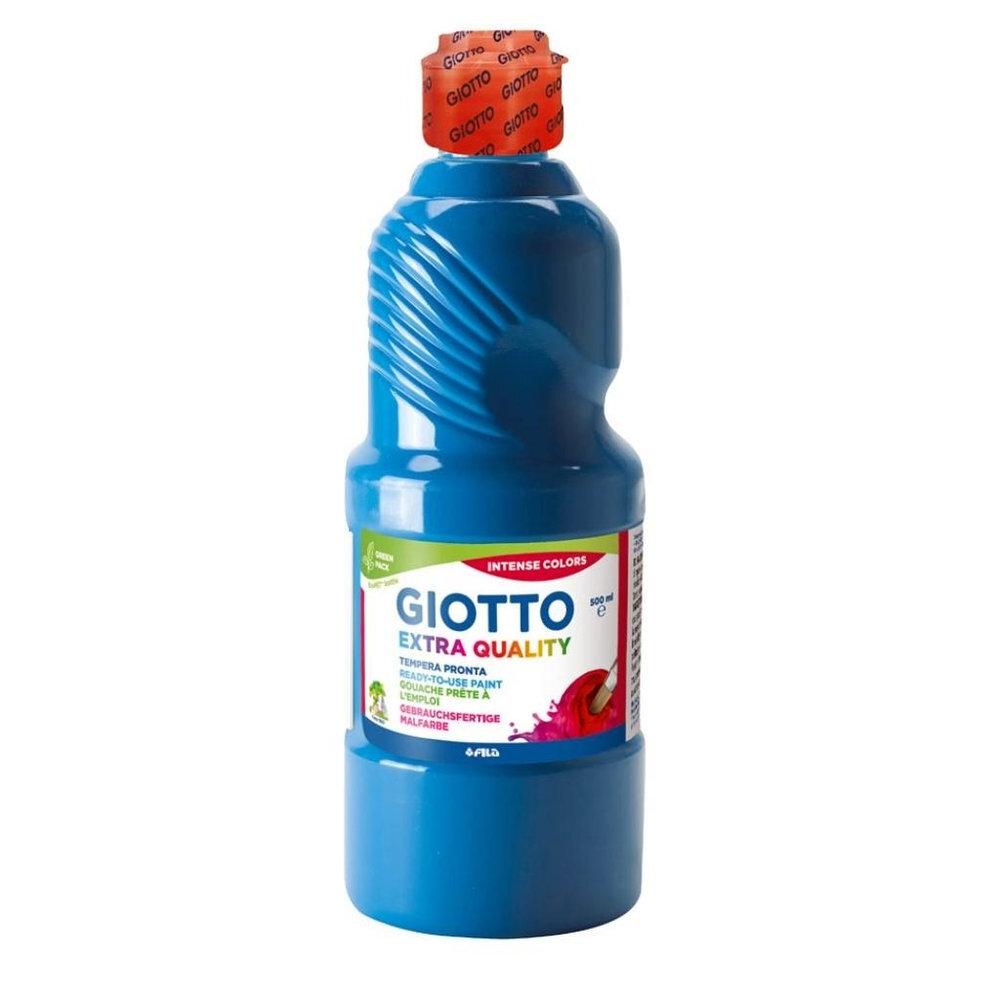 GIOTTO TEMPERA LISTA AZUL CYAN EXTRA QUALITY 500 ML (TAPON ROJO)