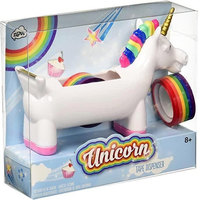 Portarollos cinta adhesiva unicornio