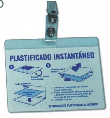 IDENTIFICADOR CON PINZA - PLASTIFICADO INSTANTÁNEO (BLISTER 6 UDS)