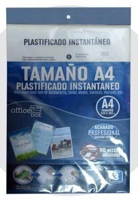 FUNDAS DE PLASTIFICAR INSTANTANEO PARA TAMAÑO A4