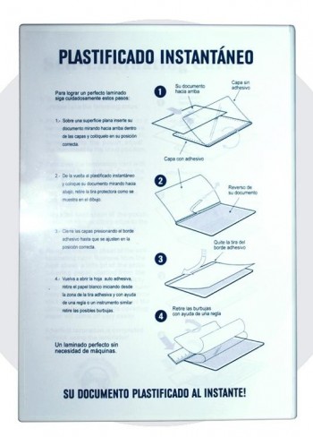 FUNDAS DE PLASTIFICAR INSTANTANEO PARA TAMAÑO A4