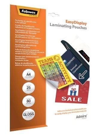 FUNDAS DE PLASTIFICAR EASYDISPLAY PACK DE 25 UNIDADES
