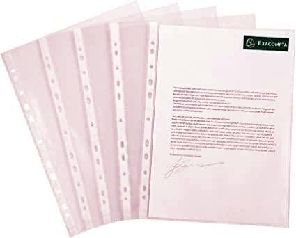 PACK FUNDAS MULTITALADRO EXACOMPTA TRANSPARENTES LISO