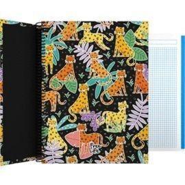 CUADERNO A4 TAPA DURA 100 HOJAS 5 COLORES FREE LIFE LEOPARD