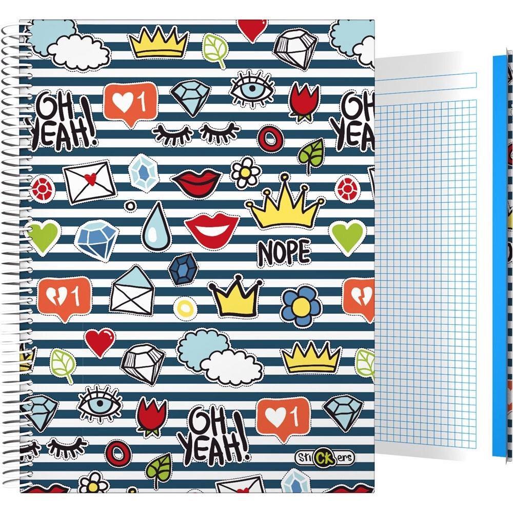 CUADERNO A4 TAPA DURA 100 HOJAS 5 COLORES CROWN