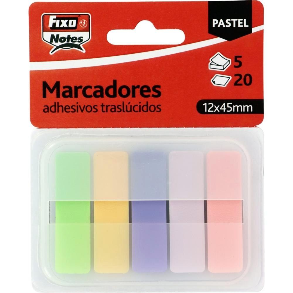 MARCADORES BANDERITAS PASTEL 12X45MM FIXO