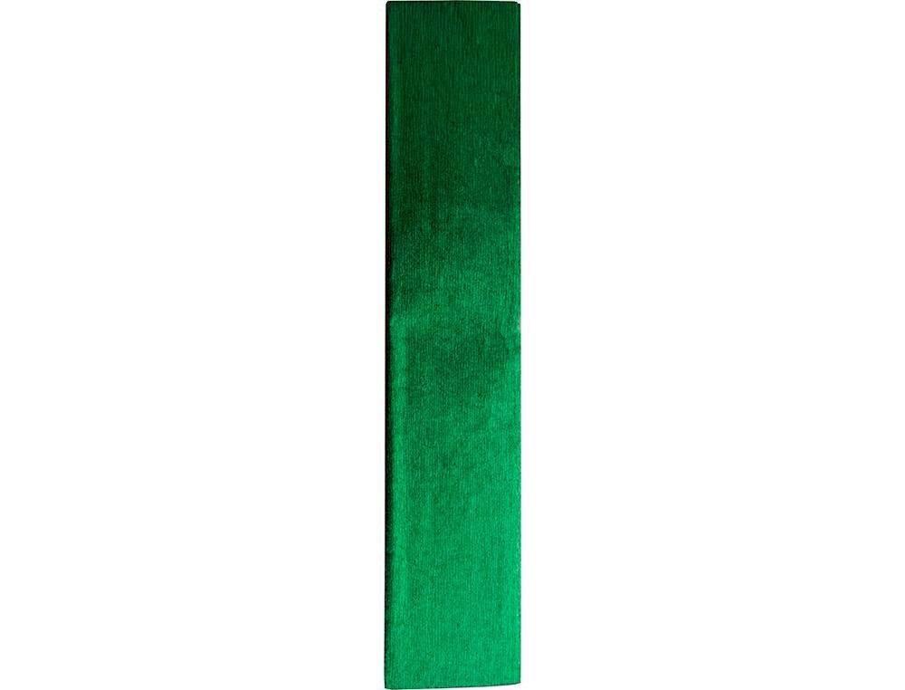PAPEL CRESPON 0,5X2,5M VERDE METALIZADO