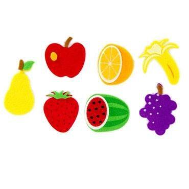 GRAFOPLAS 14 FIGURAS FIELTRO ADHESIVO 3D FRUTAS