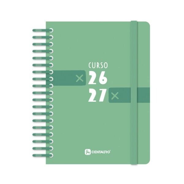 (26) AGENDA ESCOLAR 2026-2027 GRAFOPLAS PP A5 2DP CENTAURO VERDE