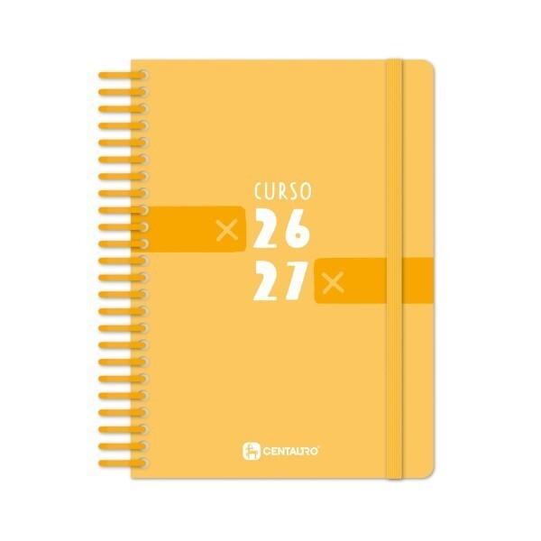 (26) AGENDA ESCOLAR 2026-2027 GRAFOPLAS PP A5 2DP CENTAURO AMARILLO