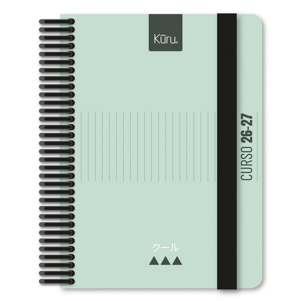 (26) AGENDA ESCOLAR 2026-2027 GRAFOPLAS A6 DP FORRADA KURU MINT SOFT
