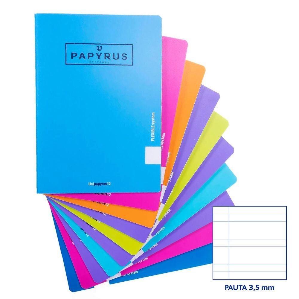 LIBRETA GRAPADA PP PAPYRUS A4 48H PAUTA 3,5 COLOR SURTIDO