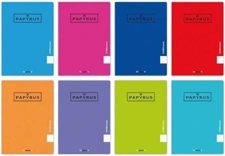CUADERNO TAPA DURA PAPYRUS A5 80H LISO COLOR SURTIDO