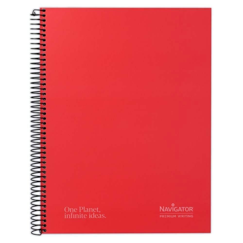 CUADERNO TAPA EXTRADURA NAVIGATOR 80H COLOR ROJO