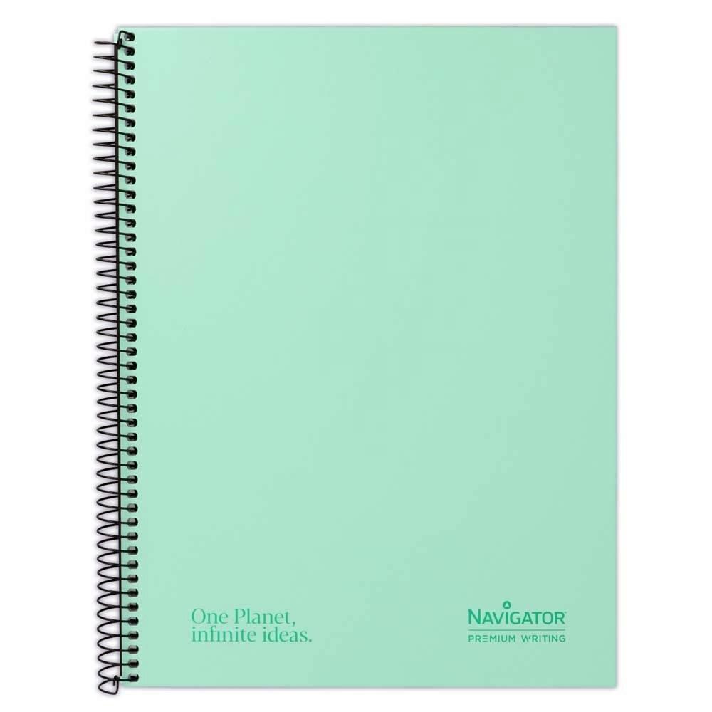 CUADERNO TAPA EXTRADURA NAVIGATOR 80H COLOR VERDE PASTEL